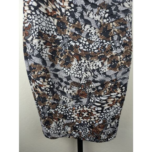 Torn by Ronny Kobo Sleeveless Midi Length Bodycon Dress butterfly print - Picture 6 of 9